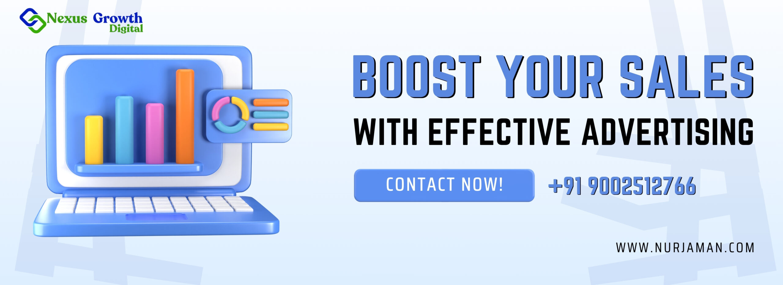 Digital Marketing, Facebook Ads, Instagram Ads, Nurjaman, Meta ads banner, facebook ads campaign Nexus growth digital